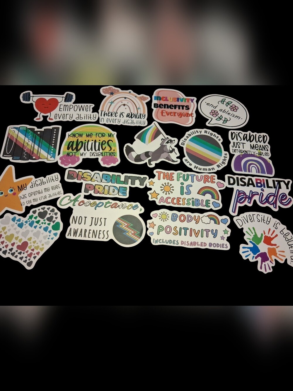 Disability Pride Sticker Pack - Rainbow Accessibility Designs